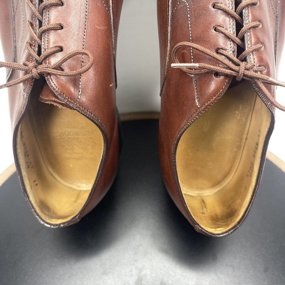 JOHNSTON‎ & MURPHY Flynch Cap Toe Calfskin Dress Shoes Brown Italy Men 11.5 main image 13
